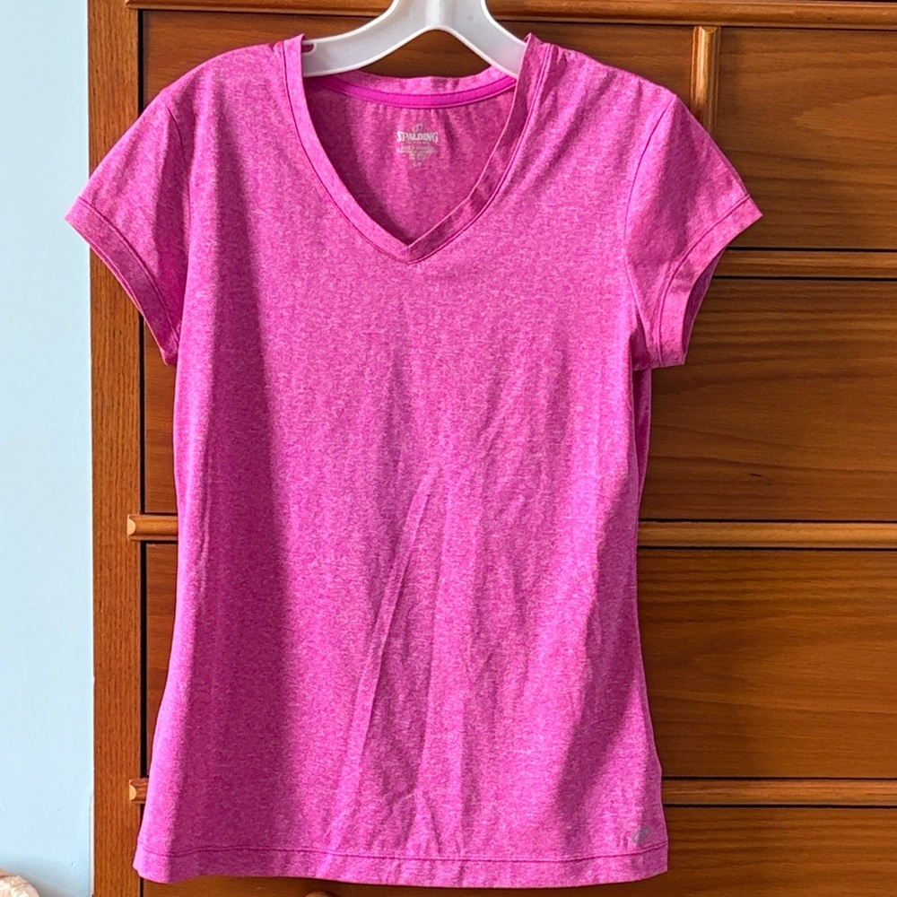 Spalding Women's Short Sleeve Pink Tee